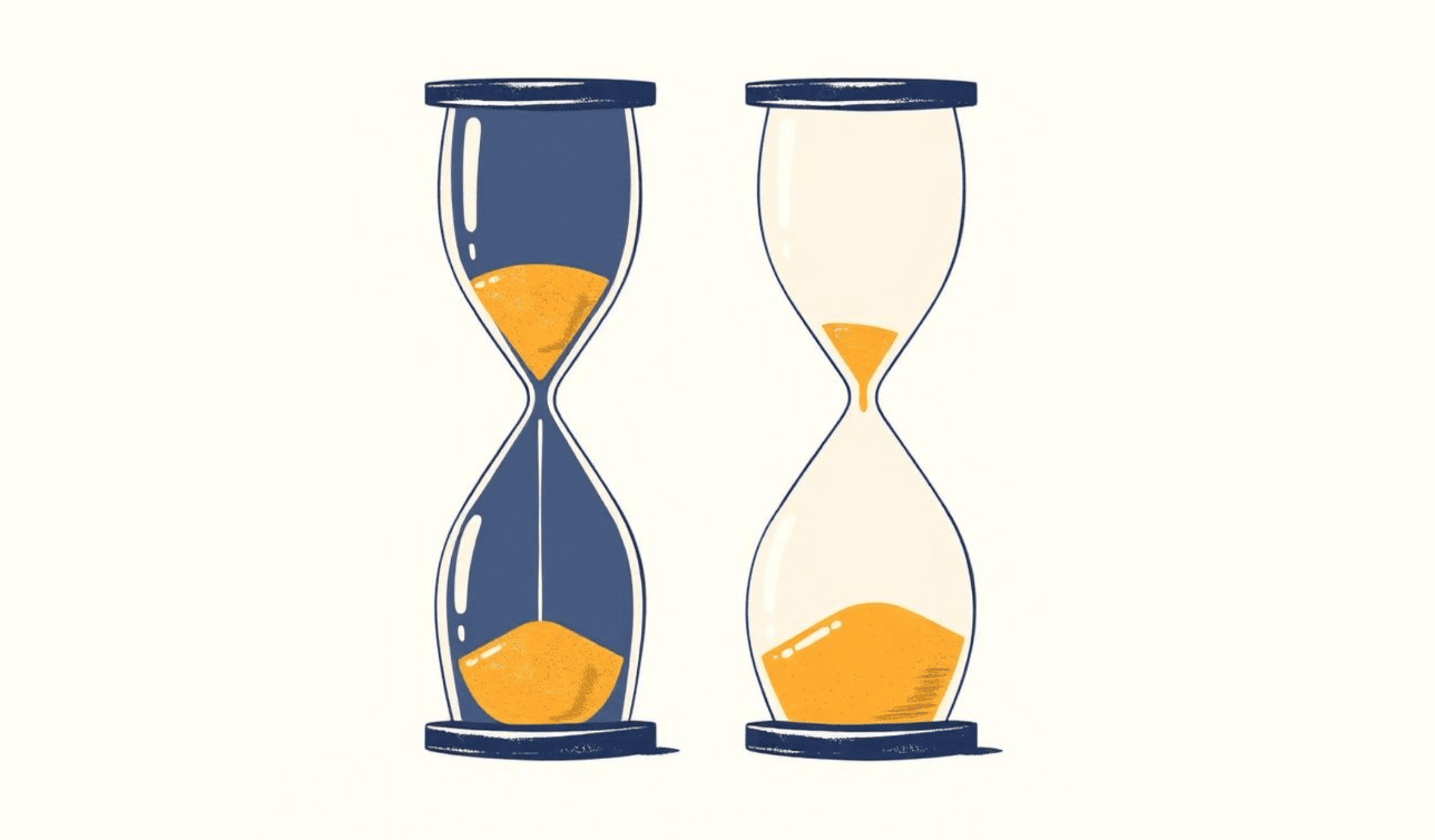 Sand Clock displaying time lapsed